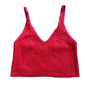 Dee Elly red sweater tank top acrylic